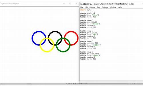 奥运五环编程代码可复制海龟_奥运五环的编程
